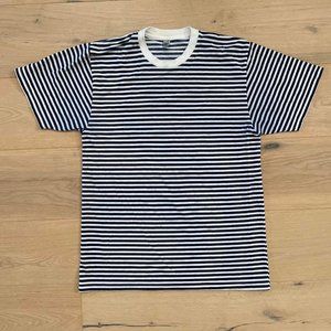 American Apparel Striped Shirt, M, Navy, Unisex